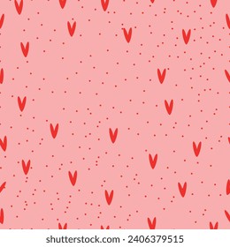 pattern with small hearts and confetti