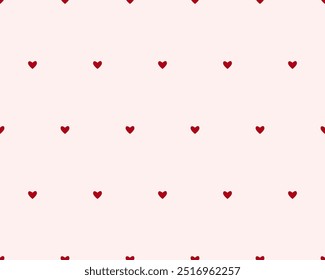 Pattern with small hearts on a seamless background for printing on fabric and congratulations on Valentine's Day