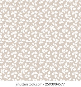 pattern with a small pattern of leaves. vector illustration