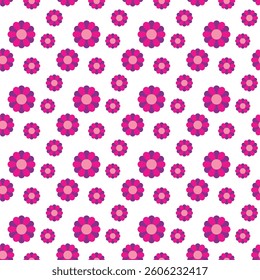 Pattern of small pink and purple flowers for decoration