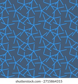 Pattern of small stars in blue and white, creating a whimsical and celestial effect.
