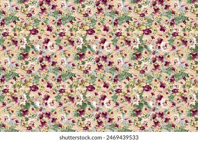  pattern in small-scale flowers. Shabby . Floral seamless background for textile or book covers, manufacturing, wallpapers, print, gift wrap and scrapbooking.