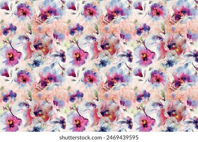 pattern in small-scale flowers. Shabby . Floral seamless background for textile or book covers, manufacturing, wallpapers, print, gift wrap and scrapbooking.