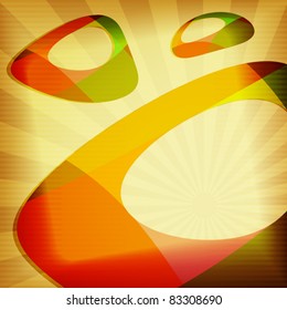 Pattern with smooth color shapes. Vector