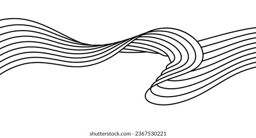 pattern of smooth wavy lines. Design for packaging design, music illustration, technology and creative ideas