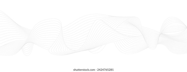 A pattern of smooth wavy lines. A template for creating a creative design. Vector illustration