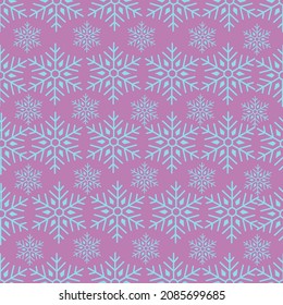 Pattern with a snowflake on a medium-light shade of the magenta background. Modern abstract design for paper, cover, fabric interior decor, and other users