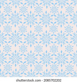 Pattern with a snowflake on a very light shade of the red background. Modern abstract design for paper, cover, fabric interior decor, and other users