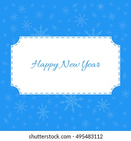 Pattern with snowflakes. Blue vector background.