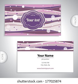 Pattern snowflakes - business card - set template - Flat design - Company presentation - stock vector