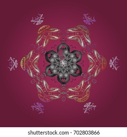 Pattern of snowflakes. Christmas Snowflakes Background. Cute Pattern. Vector christmas abstract colorful background with cute snowflake. Vector illustration.