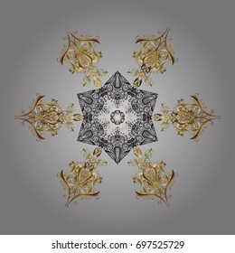 Pattern of snowflakes. Christmas Snowflakes Background. Vector illustration. Cute Pattern. Vector christmas abstract colorful background with cute snowflake.