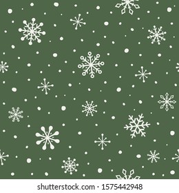 Pattern with snowflakes. Christmas background or wrapping paper. Vector