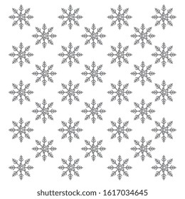pattern of snowflakes christmas decoration isolated icon vector illustration design