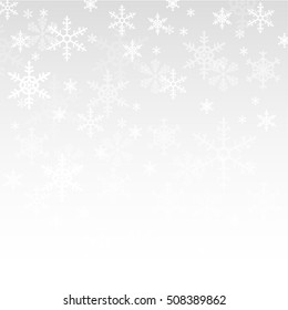 Pattern with snowflakes. Christmas And New Year background. Vector illustration.