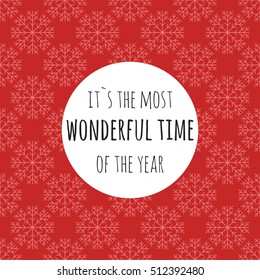 Pattern with snowflakes. Greeting card. Vector background.