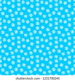 pattern with snowflakes. Seamless christmas pattern on blue background
