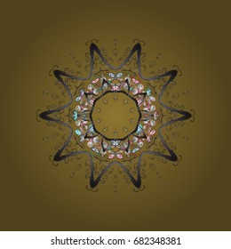 Pattern of snowflakes. Vector christmas abstract colorful background with cute snowflake. Vector illustration. Christmas Snowflakes Background. Cute Pattern.