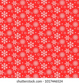 Pattern with snowflakes. Vector image