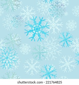 Pattern snowflakes watercolor