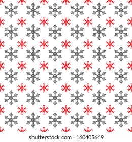 pattern of snowflakes white seamless background. vector eps10