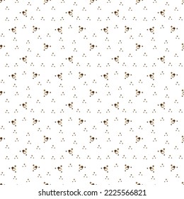 Patrón con copos de nieve3. Patrón lindo con copos de nieve o estrellas. Ilustración vectorial del doodle de dibujos animados.