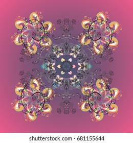 Pattern with snowflakes.vector christmas abstract colorful background with falling snowflake. Vector illustration.