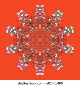 Pattern with snowflakes.vector christmas abstract colorful background with falling snowflake. Vector illustration.
