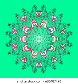 Pattern with snowflakes.vector christmas abstract colorful background with falling snowflake. Vector illustration.