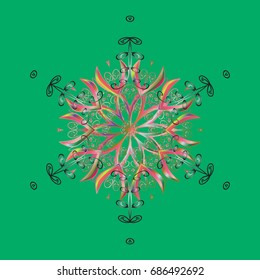 Pattern with snowflakes.vector christmas abstract colorful background with falling snowflake. Vector illustration.