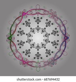 Pattern with snowflakes.vector christmas abstract colorful background with falling snowflake. Vector illustration.