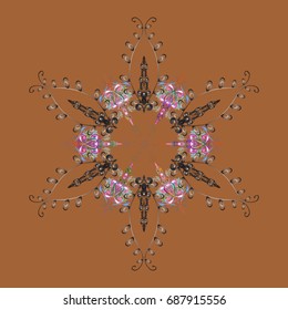 Pattern with snowflakes.vector christmas abstract colorful background with falling snowflake. Vector illustration.