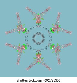 Pattern with snowflakes.vector christmas abstract colorful background with falling snowflake. Vector illustration.