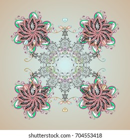 Pattern with snowflakes.vector christmas abstract colorful background with falling snowflake. Vector illustration.