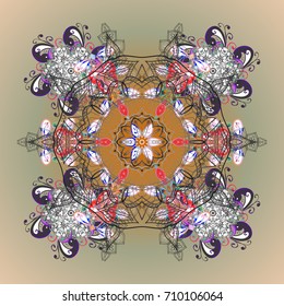 Pattern with snowflakes.vector christmas abstract colorful background with falling snowflake. Vector illustration.