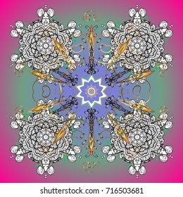 Pattern with snowflakes.vector christmas abstract colorful background with falling snowflake. Vector illustration.