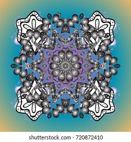 Pattern with snowflakes.vector christmas abstract colorful background with falling snowflake. Vector illustration.
