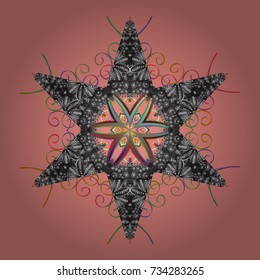 Pattern with snowflakes.vector christmas abstract colorful background with falling snowflake. Vector illustration.