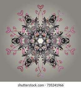 Pattern with snowflakes.vector christmas abstract colorful background with falling snowflake. Vector illustration.