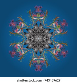 Pattern with snowflakes.vector christmas abstract colorful background with falling snowflake. Vector illustration.