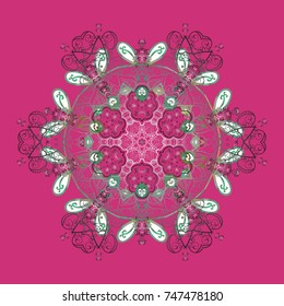 Pattern with snowflakes.vector christmas abstract colorful background with falling snowflake. Vector illustration.