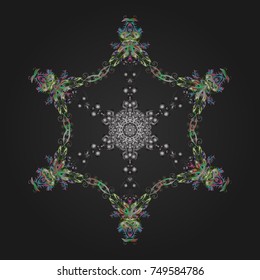 Pattern with snowflakes.vector christmas abstract colorful background with falling snowflake. Vector illustration.