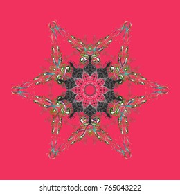 Pattern with snowflakes.vector christmas abstract colorful background with falling snowflake. Vector illustration.
