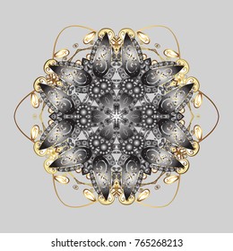 Pattern with snowflakes.vector christmas abstract colorful background with falling snowflake. Vector illustration.