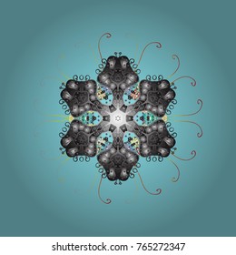 Pattern with snowflakes.vector christmas abstract colorful background with falling snowflake. Vector illustration.