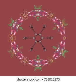 Pattern with snowflakes.vector christmas abstract colorful background with falling snowflake. Vector illustration.