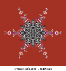 Pattern with snowflakes.vector christmas abstract colorful background with falling snowflake. Vector illustration.