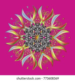 Pattern with snowflakes.vector christmas abstract colorful background with falling snowflake. Vector illustration.