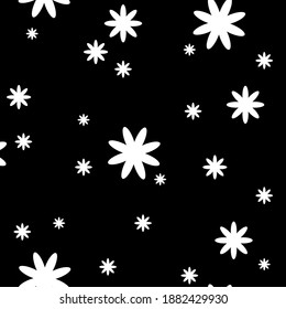 Patrón cielo nevado. Cielo estelar negro nocturno 