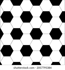 das Muster eines Fußballballs. Für Stoffe drucken. Wanddekor. Tapete.